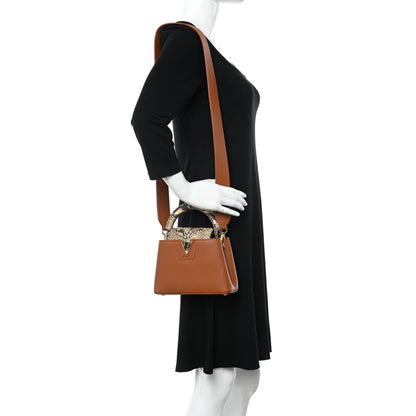 Louis Vuitton Taurillon Snakeskin Mini Capucines Caramel 2 of 16