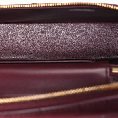 Chanel Calfskin Crocodile Embossed Crococo Exoticoco Vanity With Chain Dark Burgundy 5 of 11
