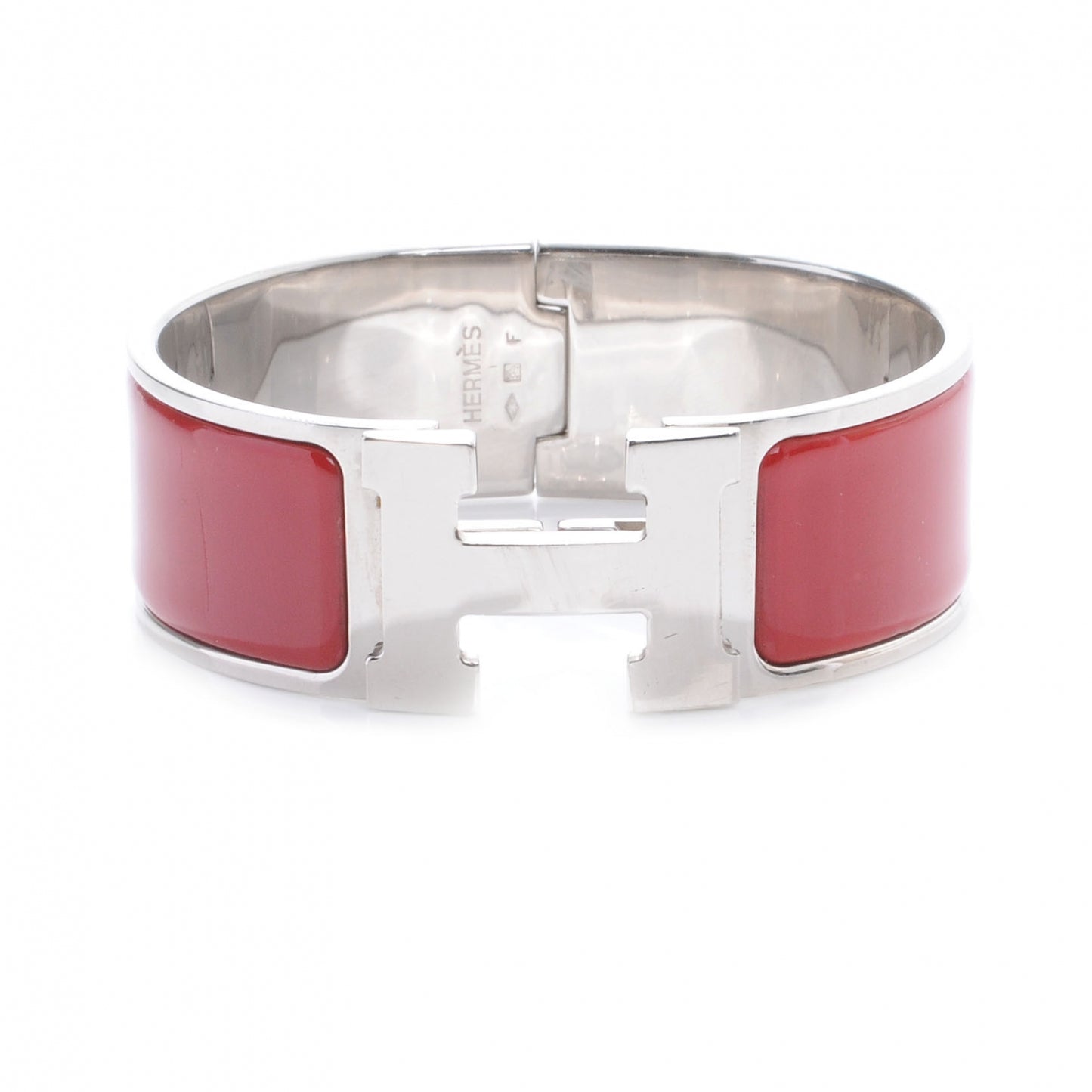 Enamel Wide Clic Clac H Bracelet PM Red