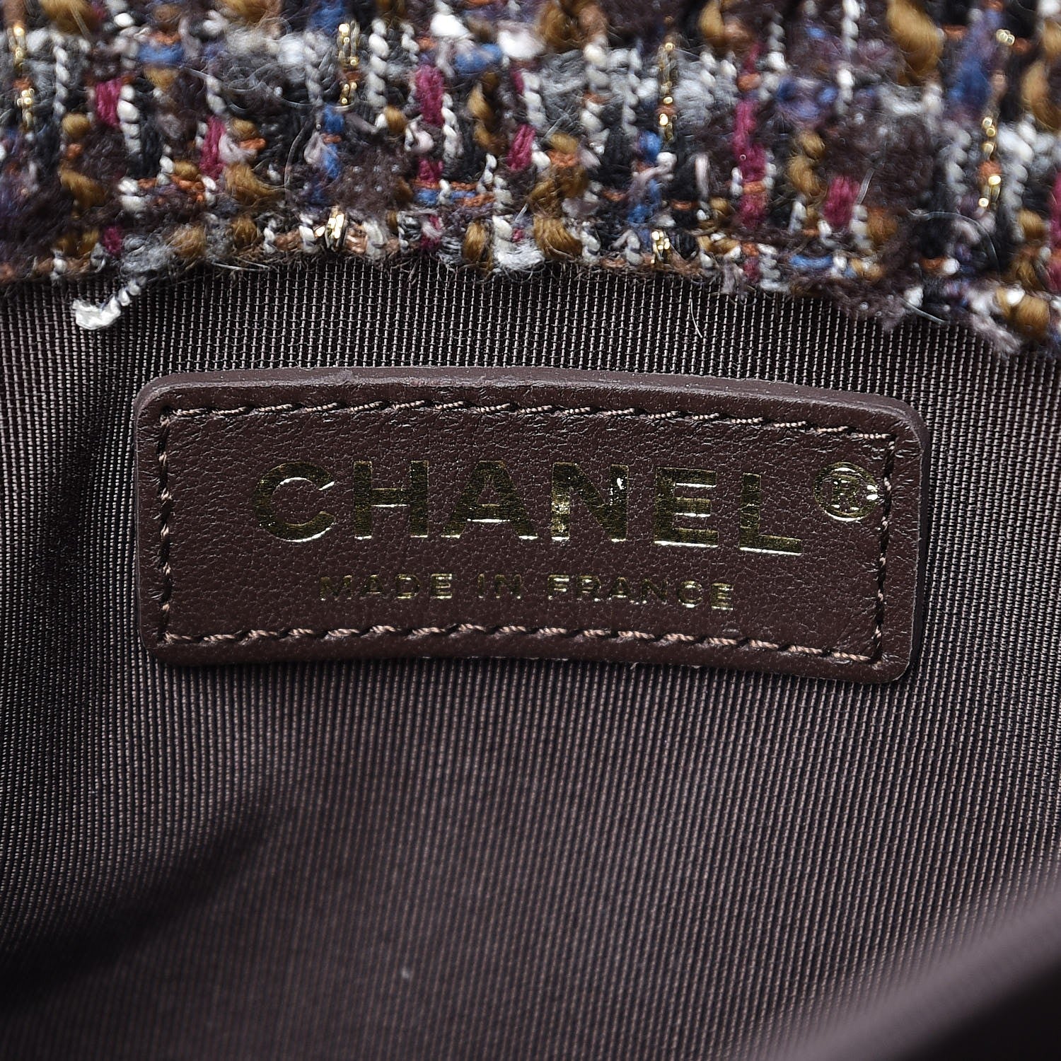 Chanel Tweed Wood Mini Coco Handle Flap Beige 6 of 7