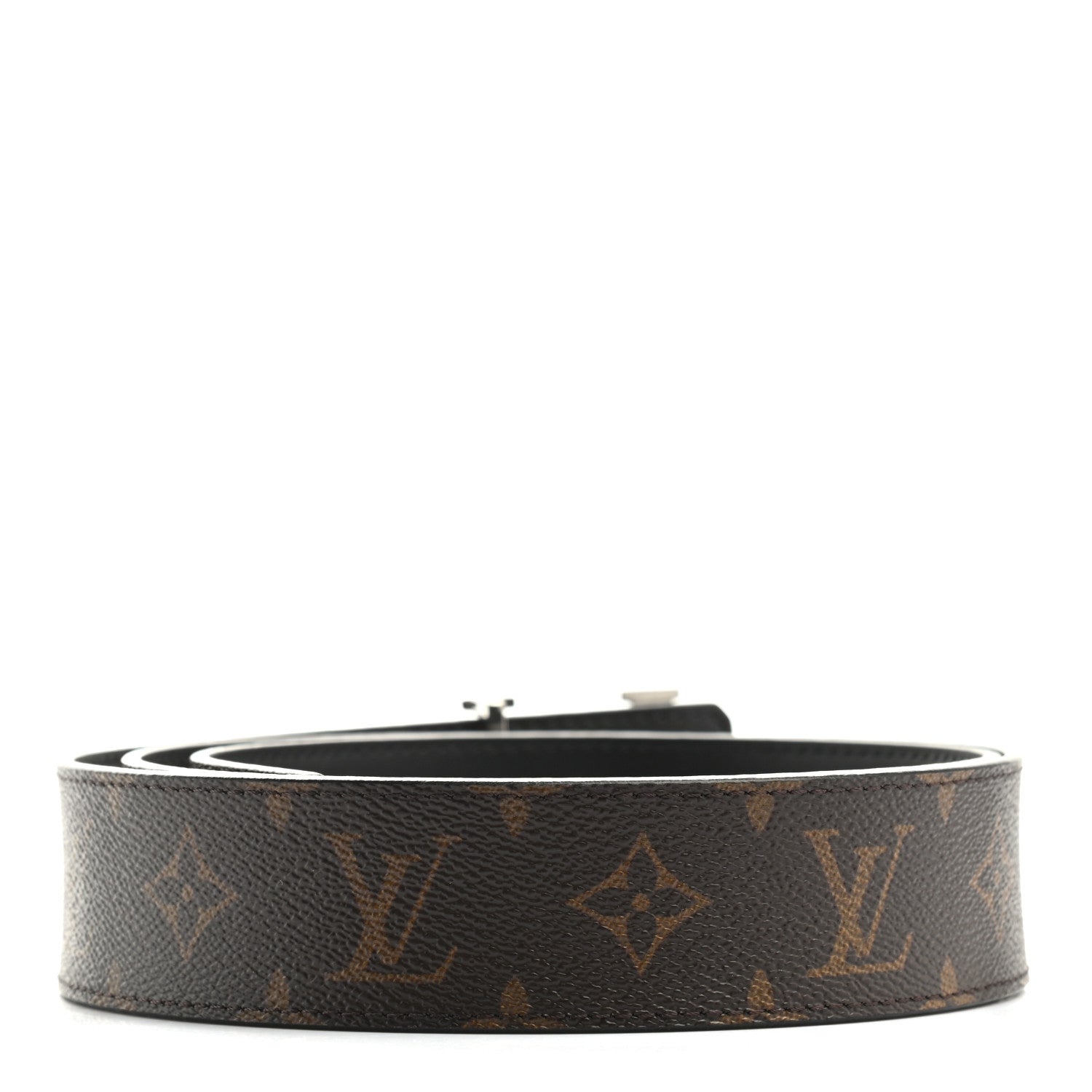 Louis Vuitton Monogram Calfskin 40mm LV Initiales Reversible Belt 100 40 Black 2 of 5