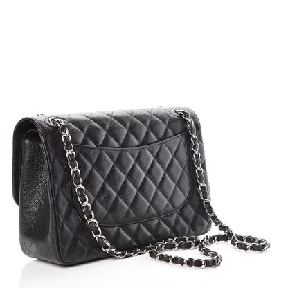 Chanel Caviar Quilted Jumbo Double Flap Black 3 of 10