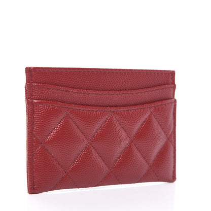 Chanel Caviar Quilted Card Holder Red 2 of 8
