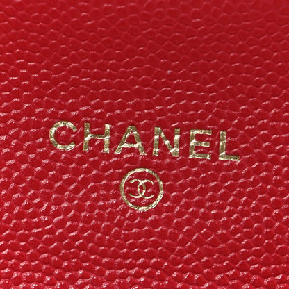 Chanel Caviar Quilted Medium Flap Wallet Red 6 of 9