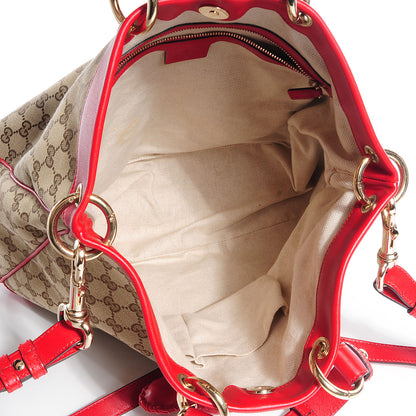Gucci Monogram Medium Valentine Top Handle Bag Red 5 of 10