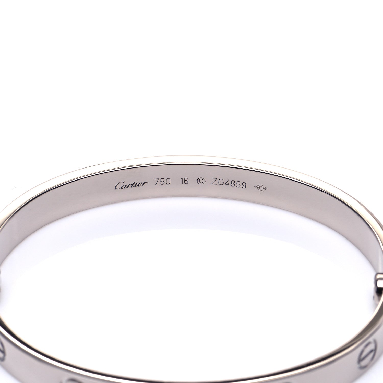 Cartier 18K White Gold LOVE Bracelet 16 4 of 5