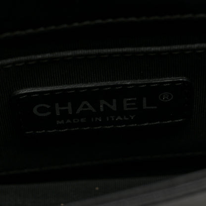 Chanel Plexiglass Patent Baguette Crystal Mini Boy Brick Flap Black 6 of 10