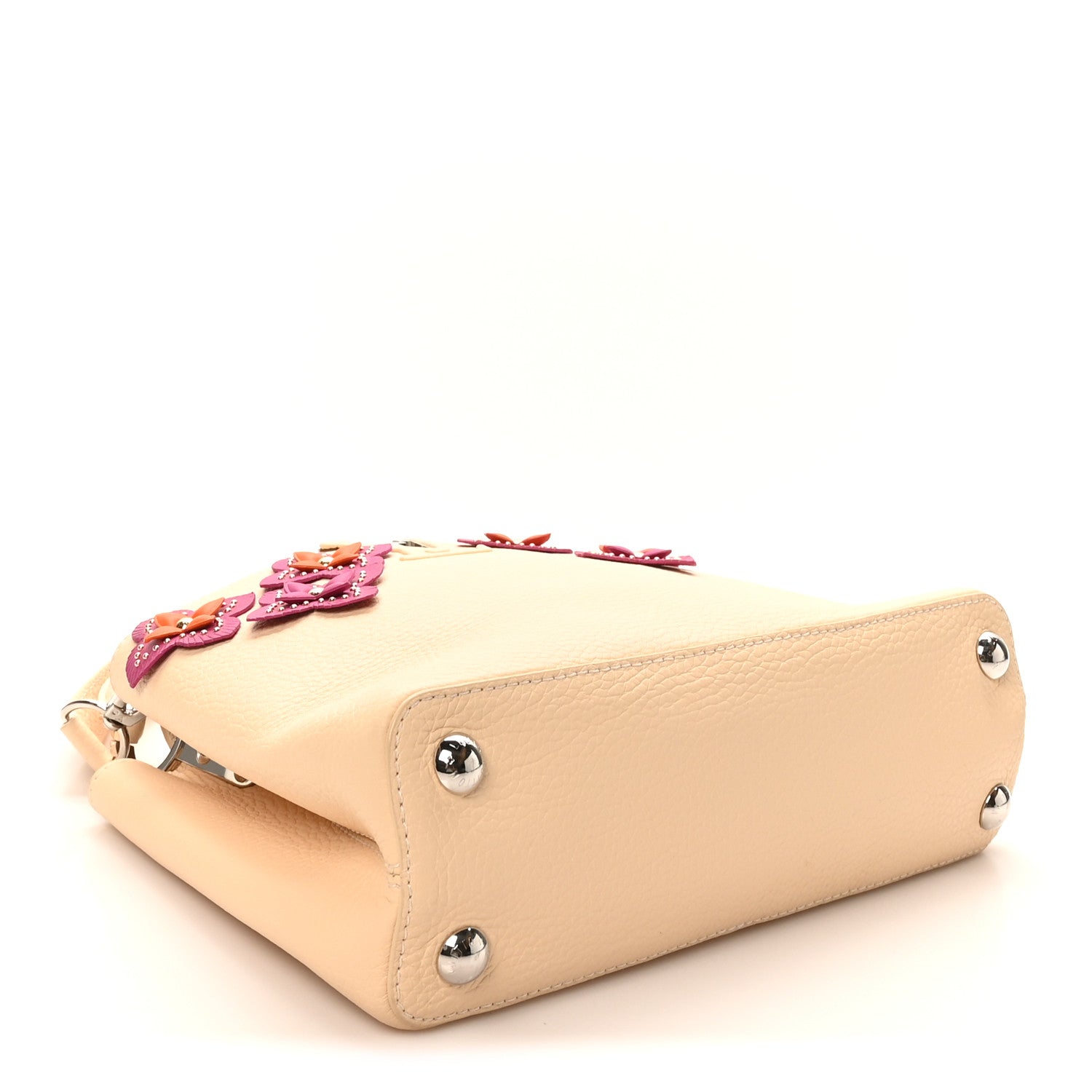 Louis Vuitton Taurillon Mechanical Flowers Capucines BB Dune 4 of 9