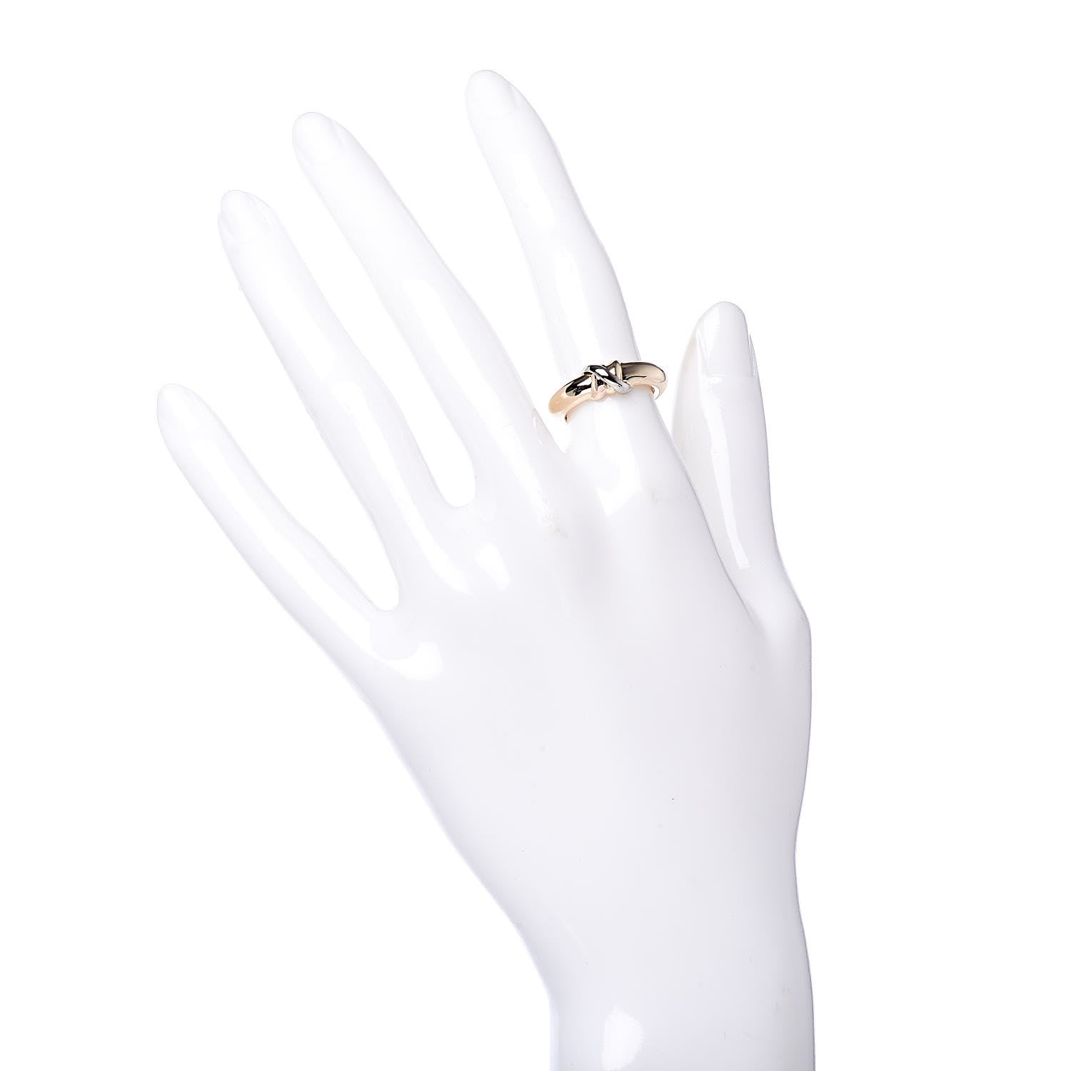 Cartier 18K Yellow White Pink Gold Trinity Band Ring 49 4.75 2 of 9
