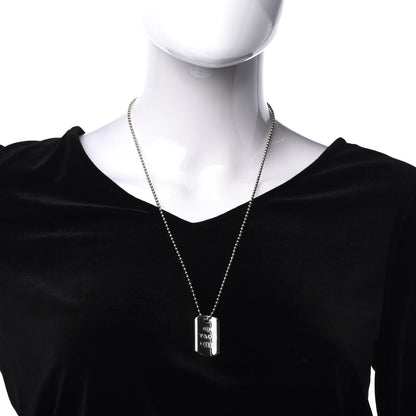 Tiffany Sterling Silver 1837 Dog Tag Pendant Necklace 2 of 8