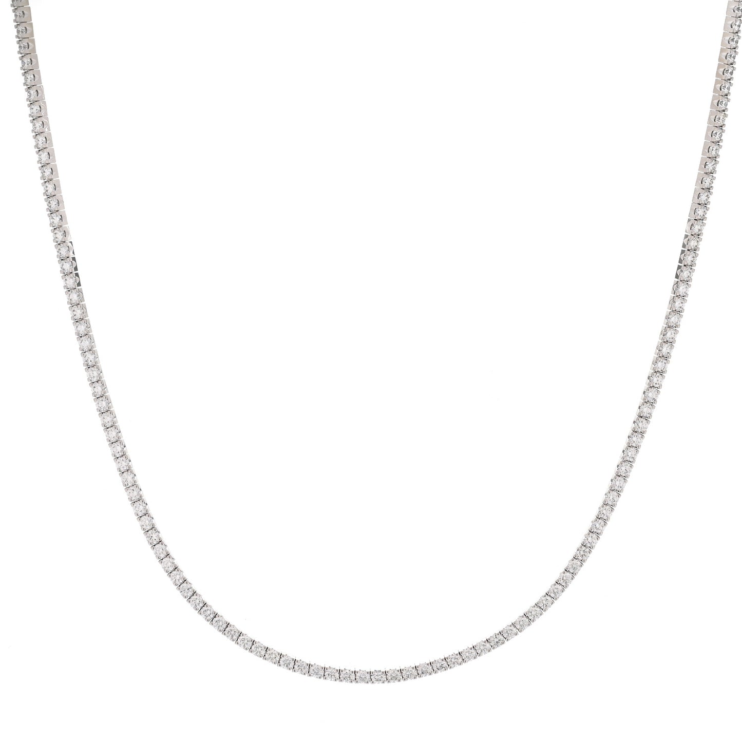 18K White Gold Diamond Finesse Link Necklace