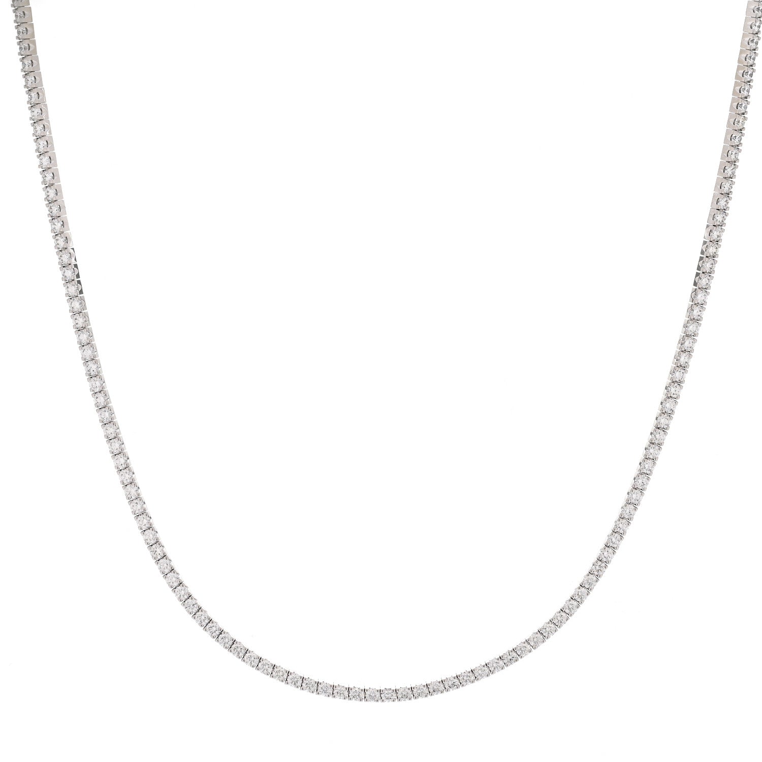 Hermes 18K White Gold Diamond Finesse Link Necklace 1 of 4