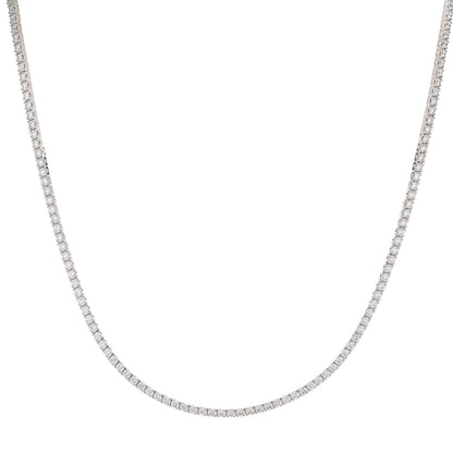 Hermes 18K White Gold Diamond Finesse Link Necklace 1 of 4