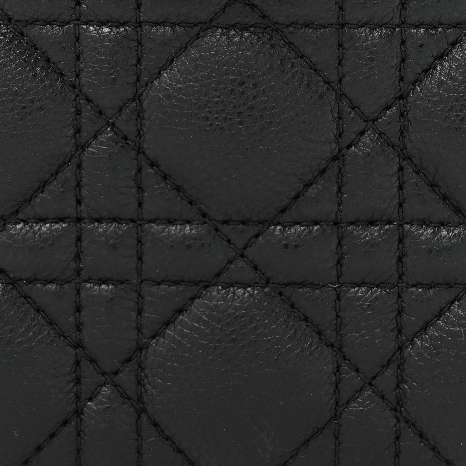 Christian Dior Calfskin Cannage Caro Zipped Pouch With Chain Black 10 of 11