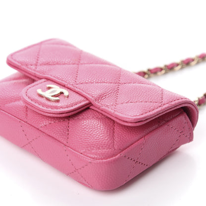 Chanel Caviar Quilted Flap Chain Waist Bag Pink 7 of 12