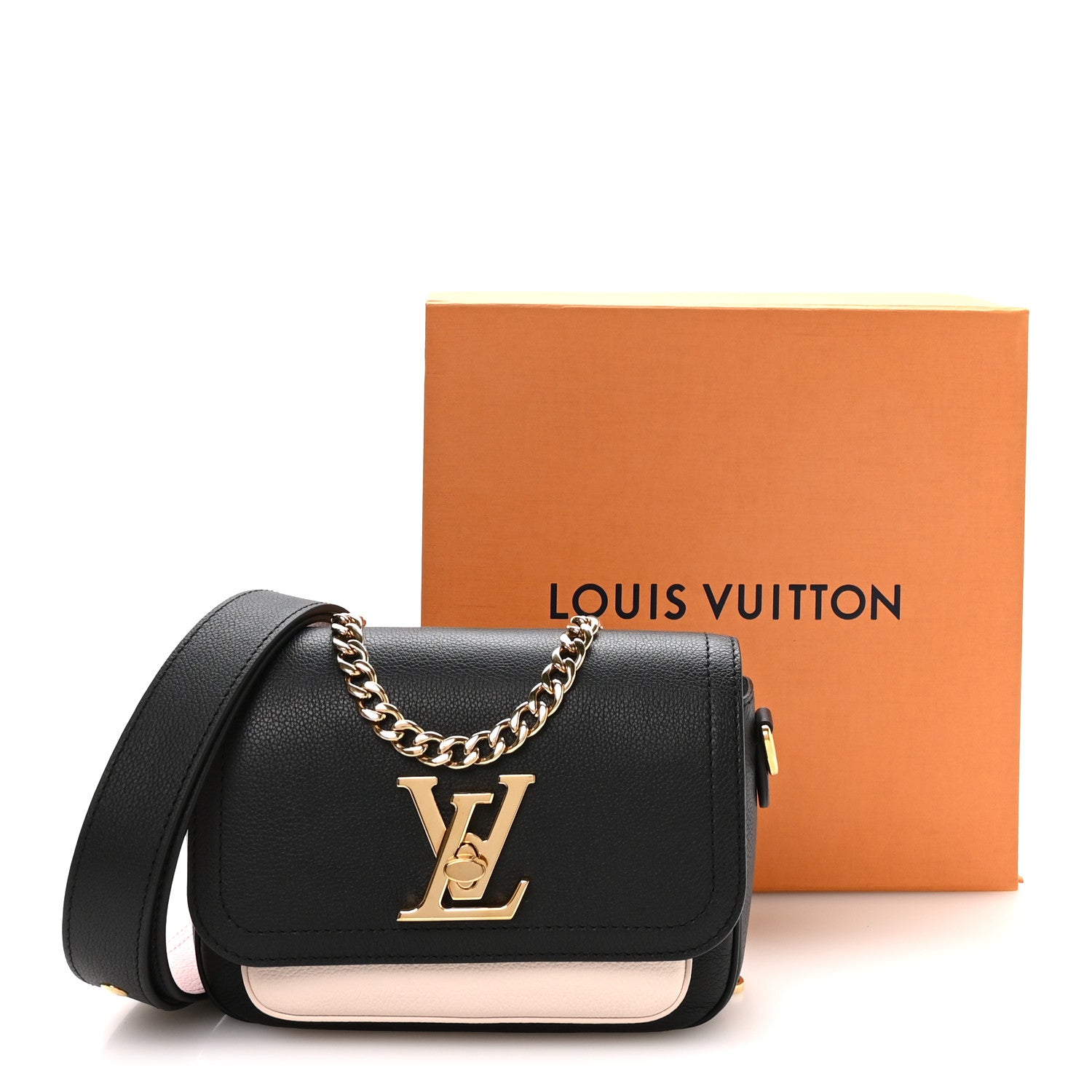 Louis Vuitton Grained Calfskin Lockme Tender Black 9 of 9