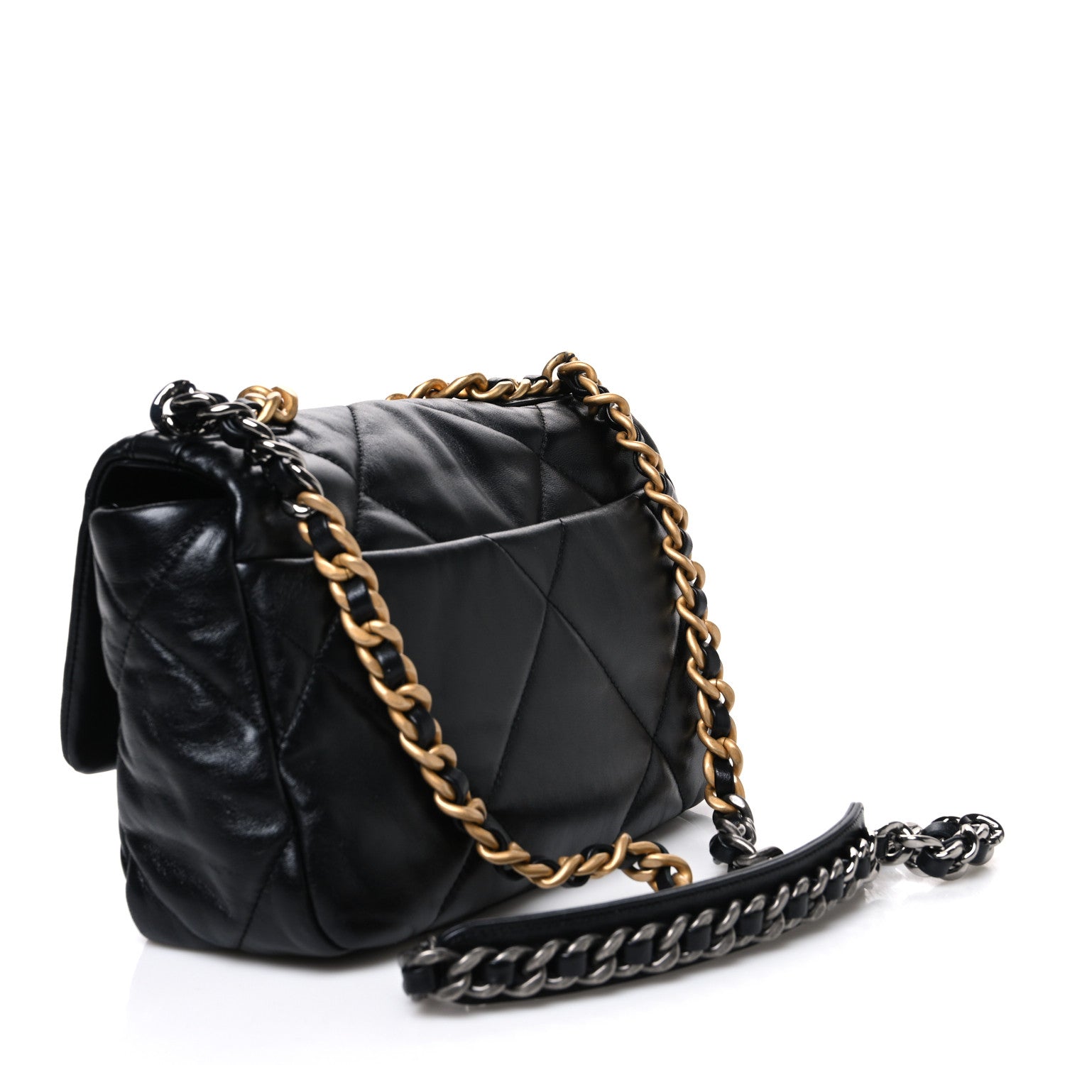 Chanel Lambskin Quilted Medium Chanel 19 Flap Black 3 of 10