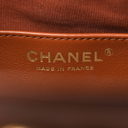 Chanel Calfskin Quilted Braided Handle Chain Hobo Brown 6 of 10