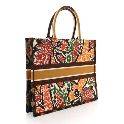 Christian Dior Canvas Embroidered Large Paisley Book Tote Multicolor 3 of 15