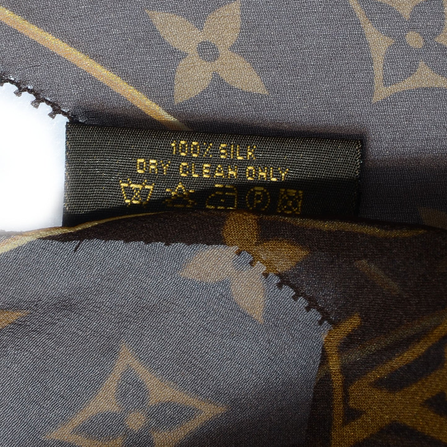 Silk Crepe Leopard Monogram Scarf