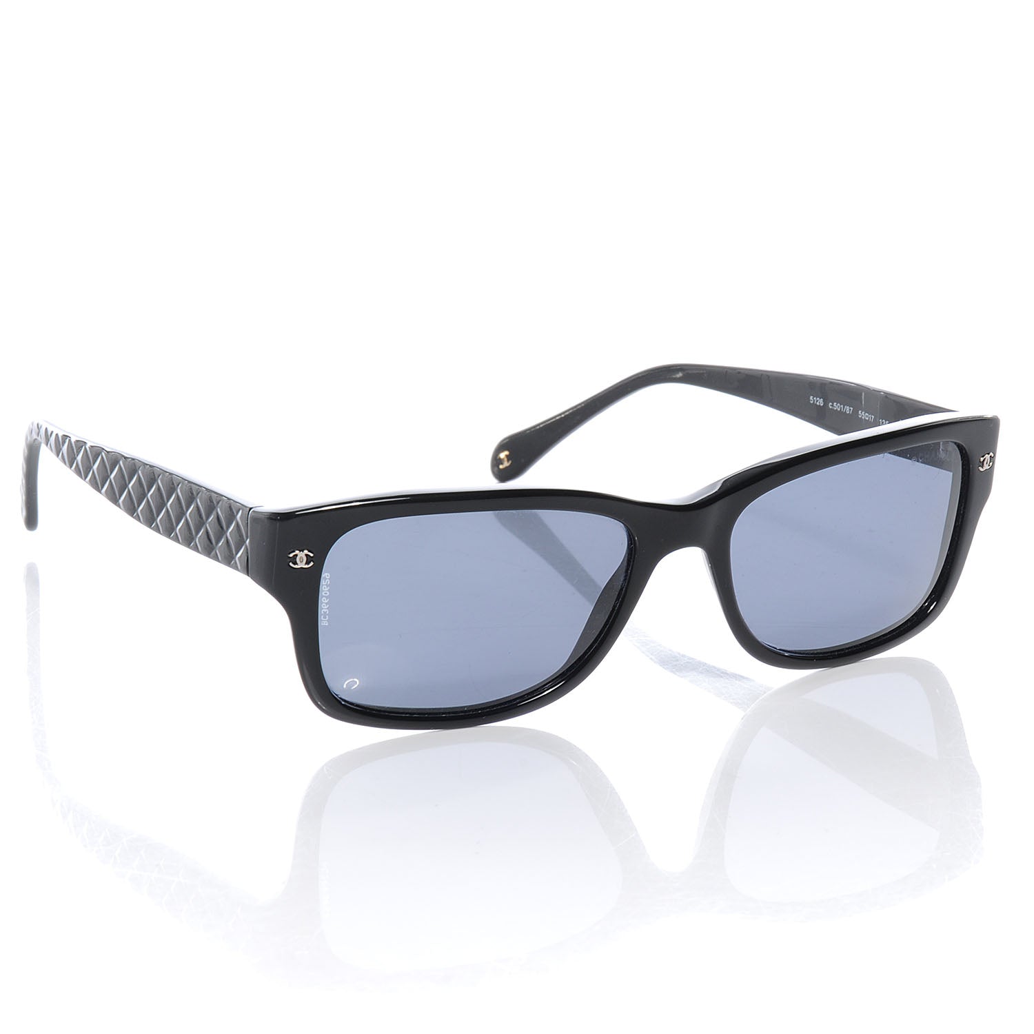 Chanel Quilted CC Sunglasses Black 5126 3 of 6