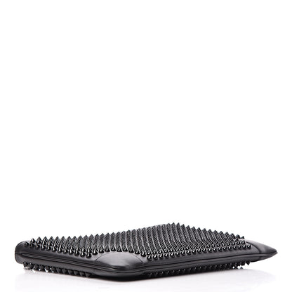 Christian Louboutin Calfskin Studded Loubiposh Clutch Black 4 of 10