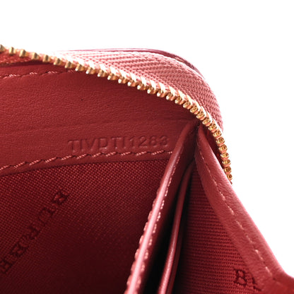 Burberry Grainy Calfskin House Check Elmore Zip Around Wallet Pink 7 of 7