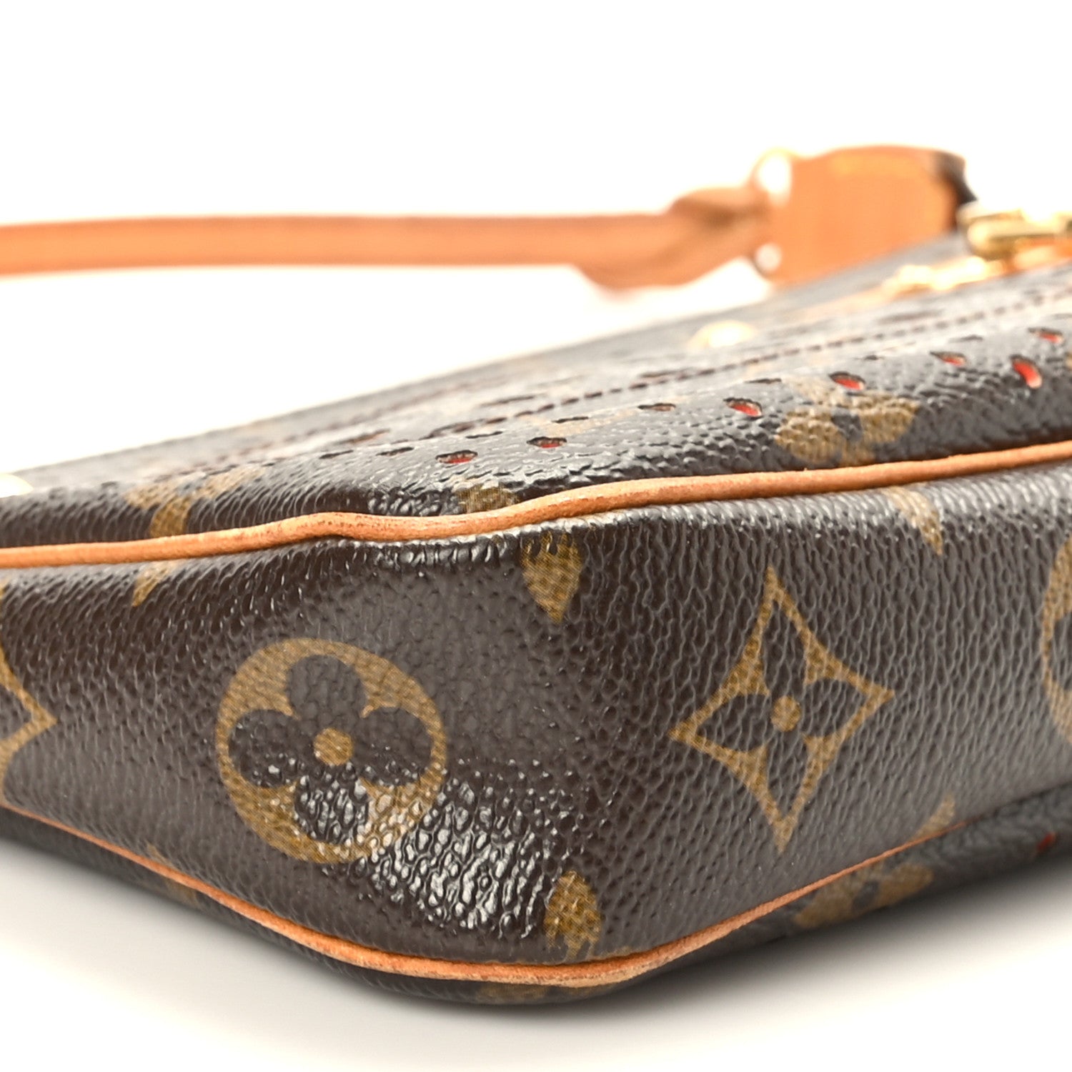 Louis Vuitton Monogram Perforated Pochette Accessories Bag Orange 7 of 8