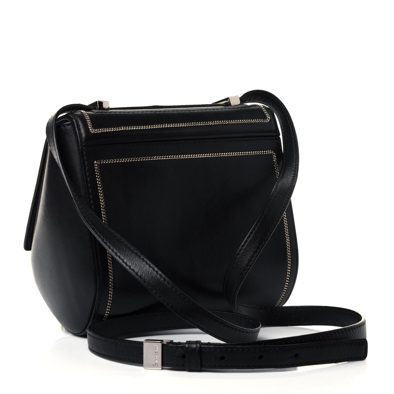 Givenchy Calfskin Chain Detail Mini Pandora Box Crossbody Bag Black 3 of 5