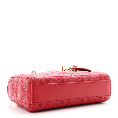 Christian Dior Lambskin Cannage Dioramour Micro Lady D-Joy Red 4 of 11
