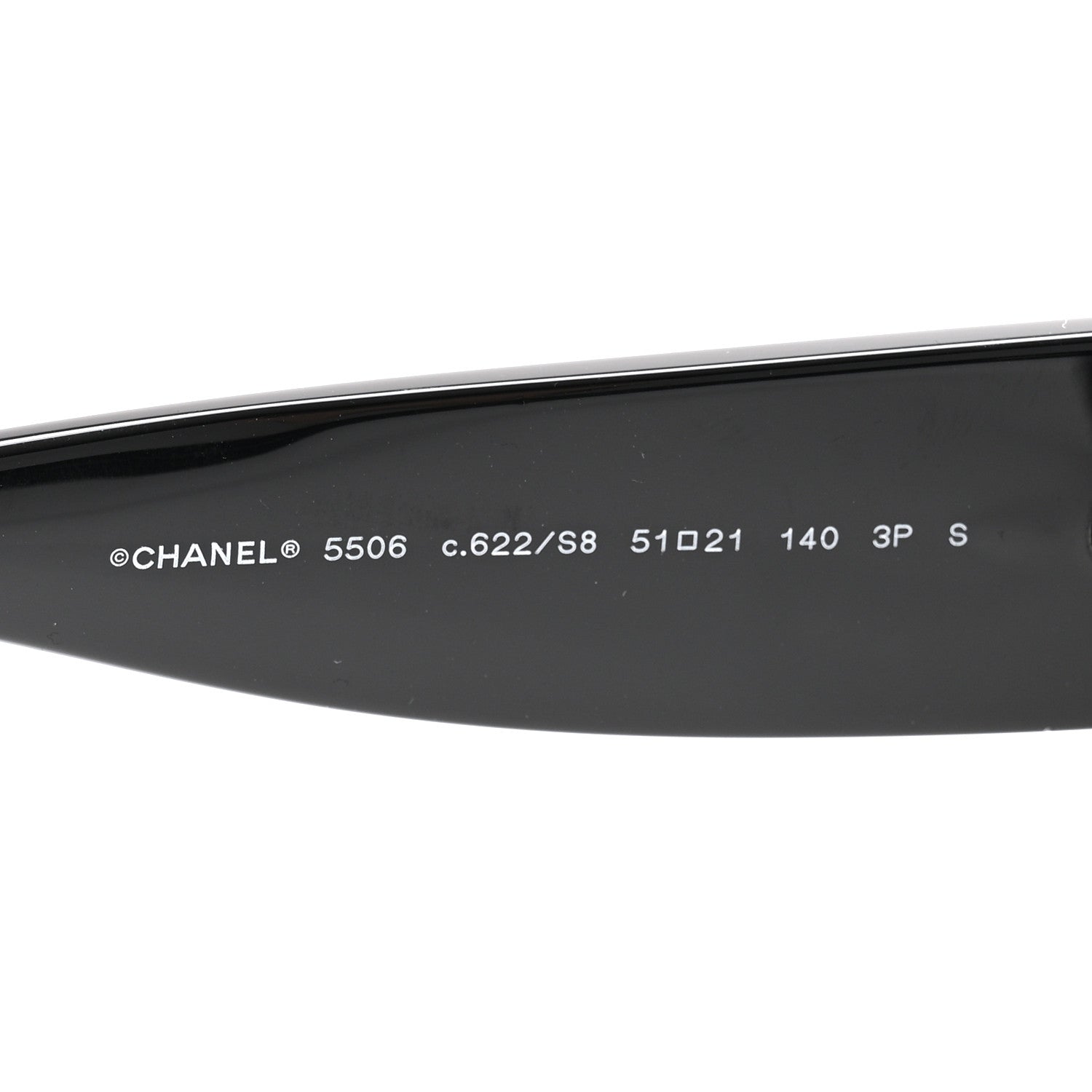 Chanel Acetate Polarized Square Sunglasses 5506 Black 5 of 8
