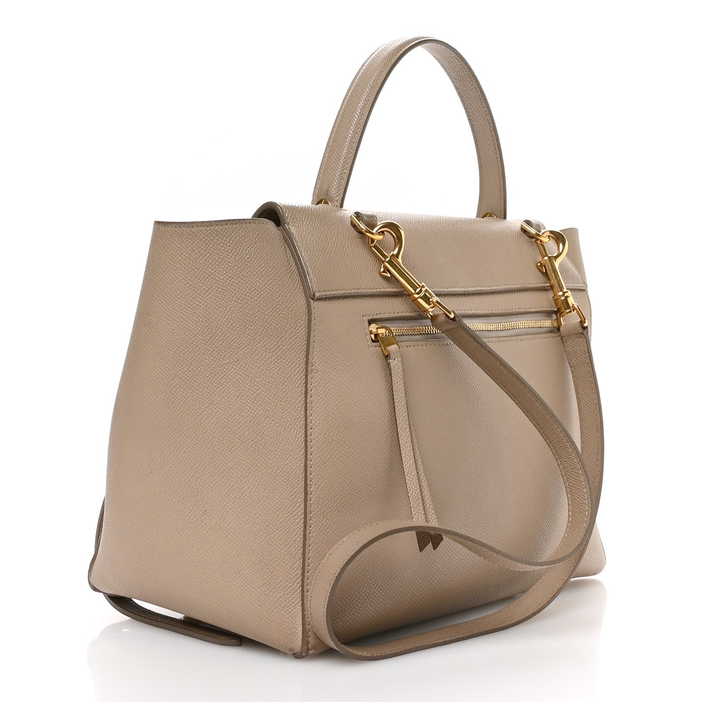 Grained Calfskin Mini Belt Bag Light Taupe