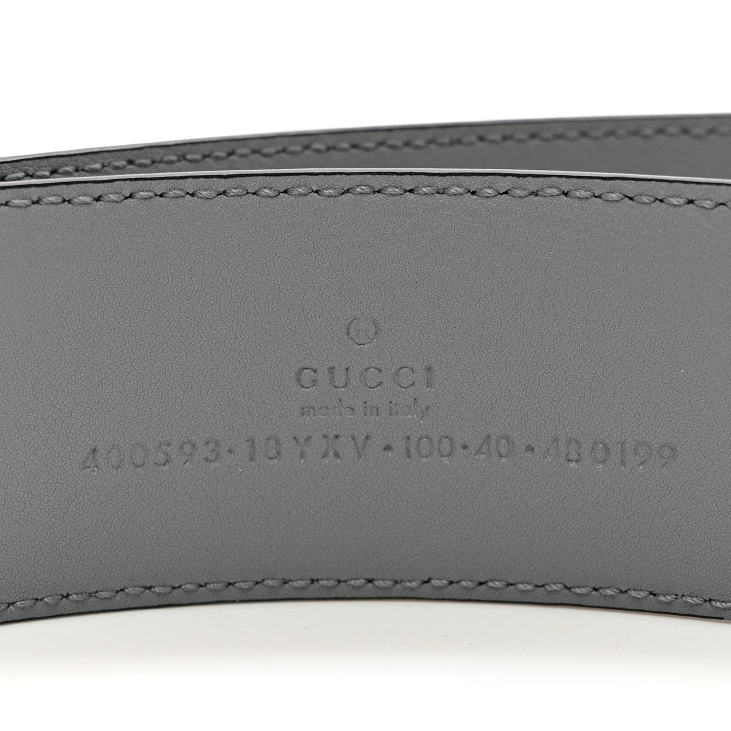 Azalea Calfskin Enamel Monochrome Double G 40mm Belt 100 40 Deep Grey