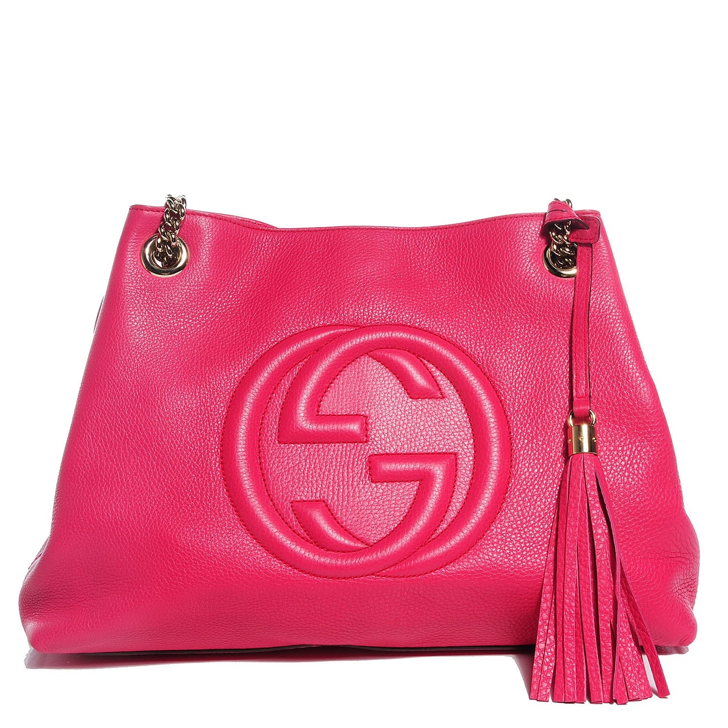 Cellarius Calfskin Medium Soho Chain Shoulder Bag Bright Bouganville