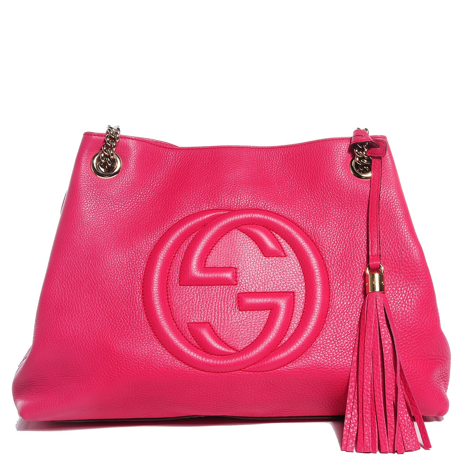 Gucci Cellarius Calfskin Medium Soho Chain Shoulder Bag Bright Bouganville 1 of 10