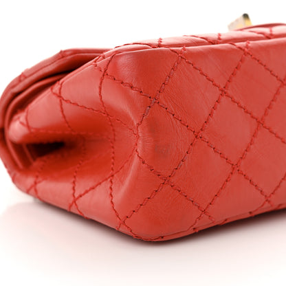 Chanel Aged Calfskin Quilted 2.55 Reissue Mini Flap Red 9 of 13