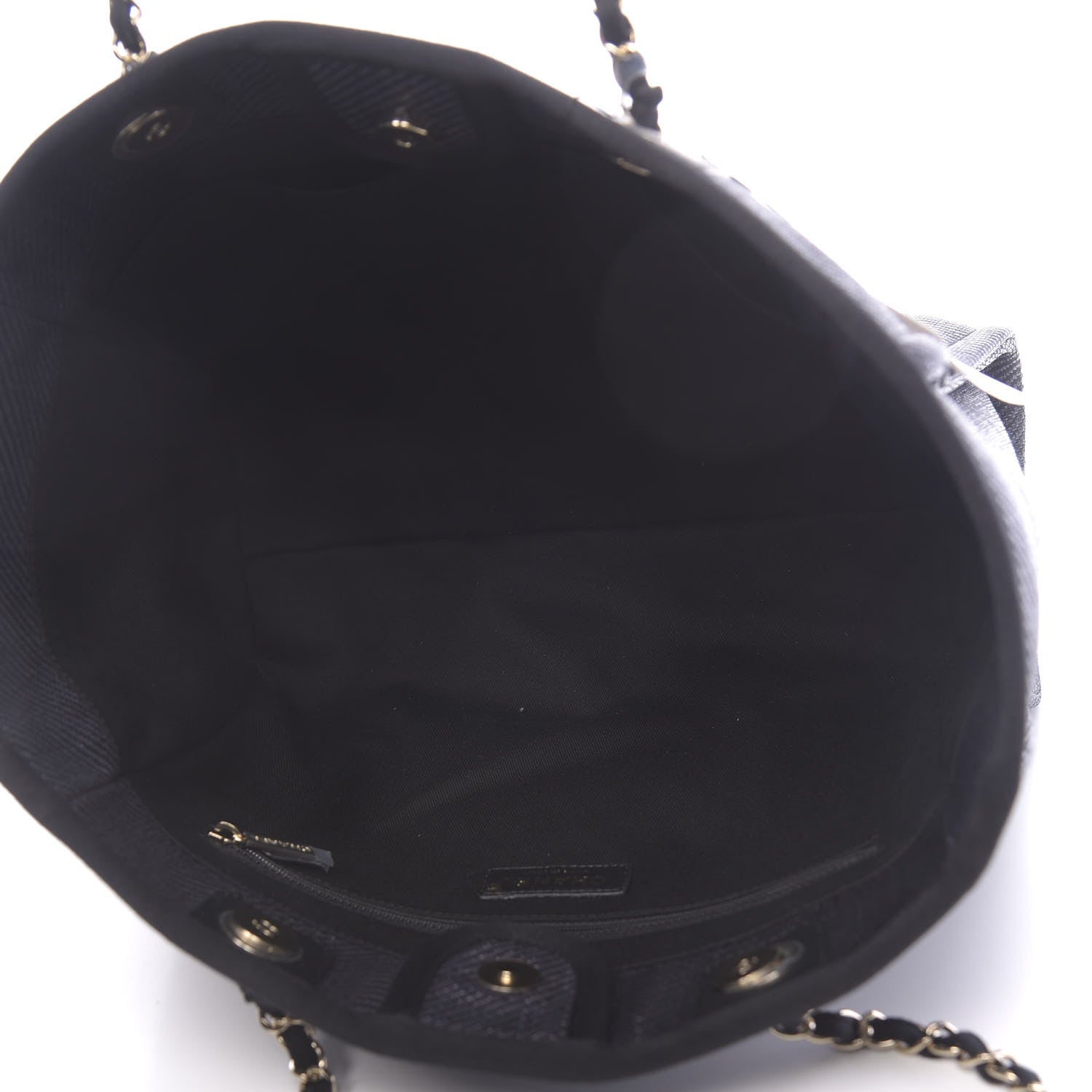 Chanel Mixed Fibers Calfskin Small Deauville Tote Black 5 of 11
