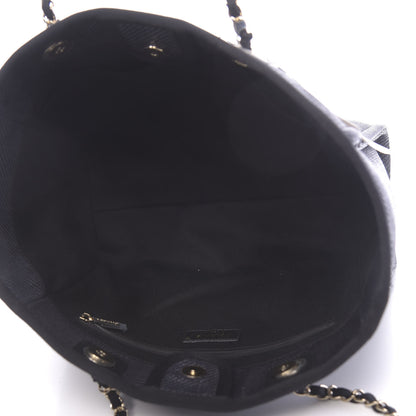 Chanel Mixed Fibers Calfskin Small Deauville Tote Black 5 of 11