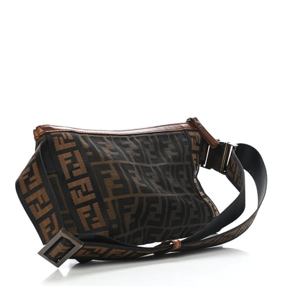 Fendi Zucca Vitello Patchwork Belt Bag Tobacco Sabbia 2 of 11