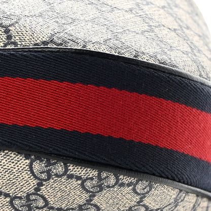 Gucci GG Supreme Monogram Textured Calfskin Web Large Attache Shoulder Bag Beige Blue 13 of 13
