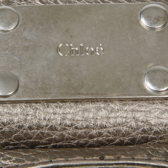 Leather Medium Paddington Satchel Metallic
