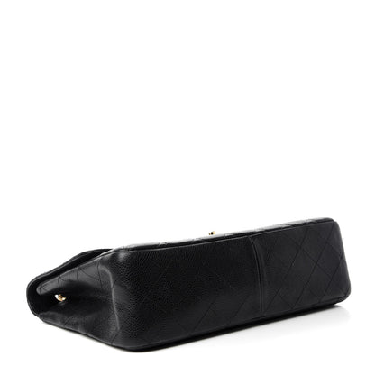 Chanel Caviar Quilted Jumbo Single Flap Black 4 of 11