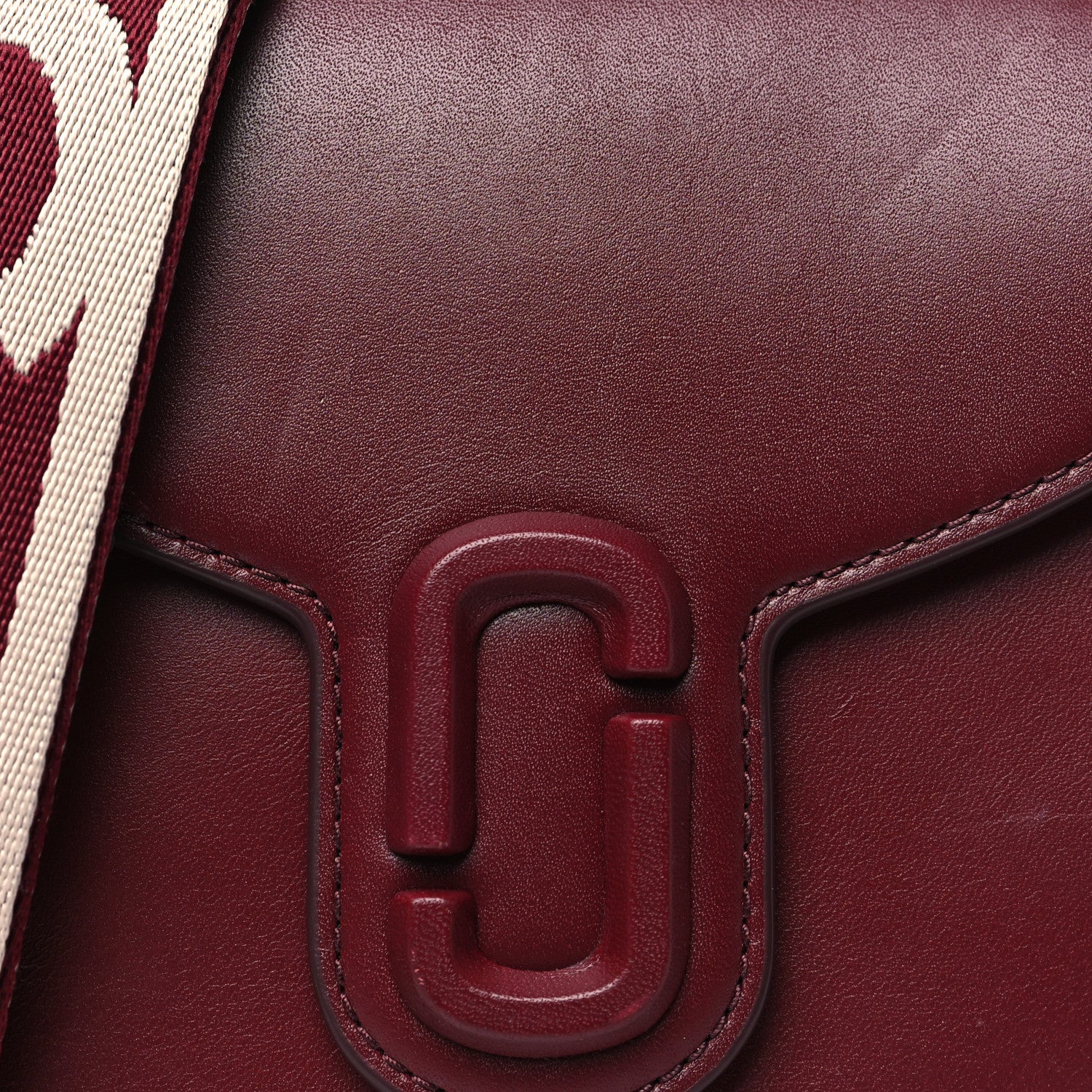 Marc Jacobs Calfskin Medium The J Marc Saddle Cherry 8 of 10
