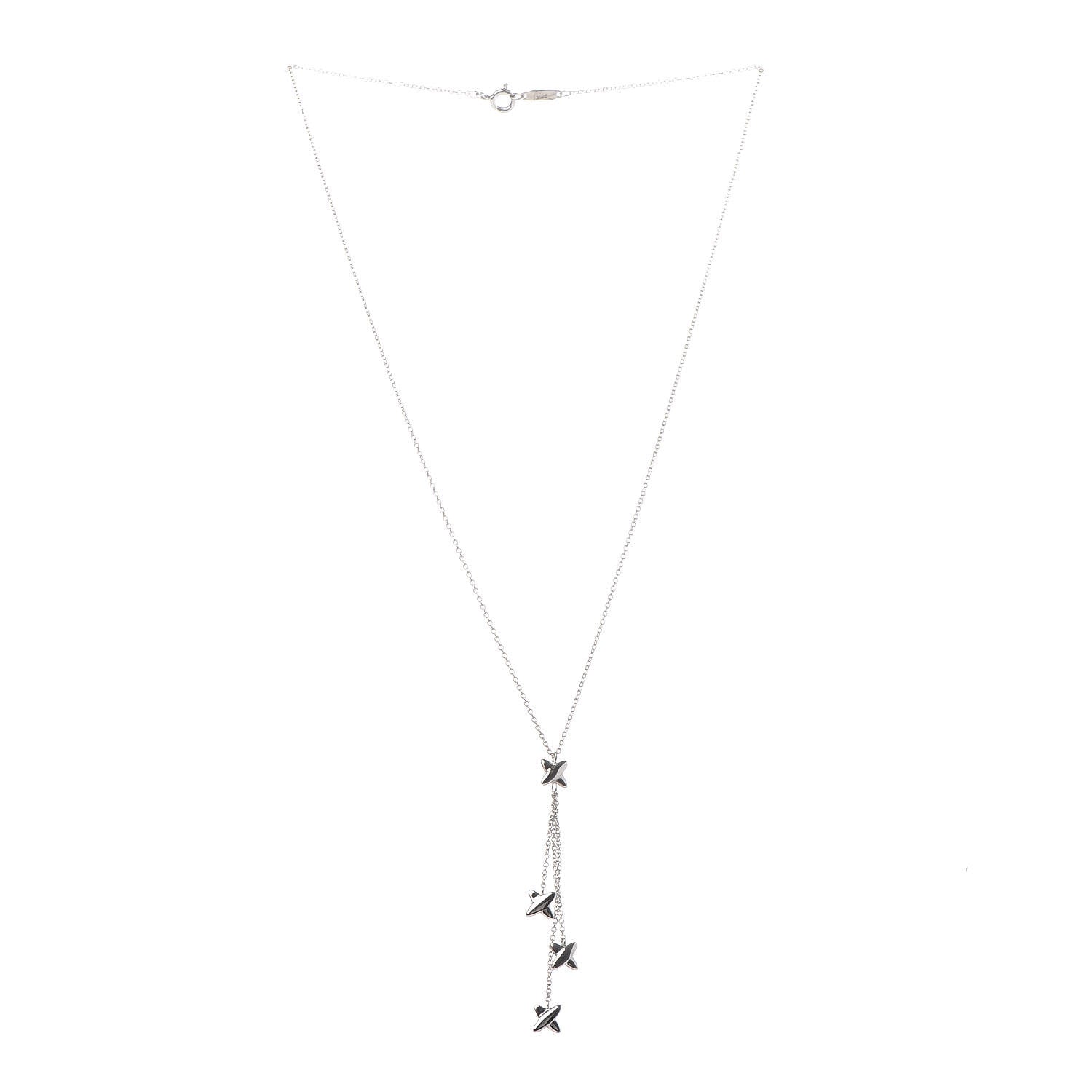 Tiffany Sterling Silver X Lariat Necklace 3 of 4