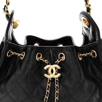 Chanel Caviar Quilted Mini Chanel 25 Handbag Black 8 of 10