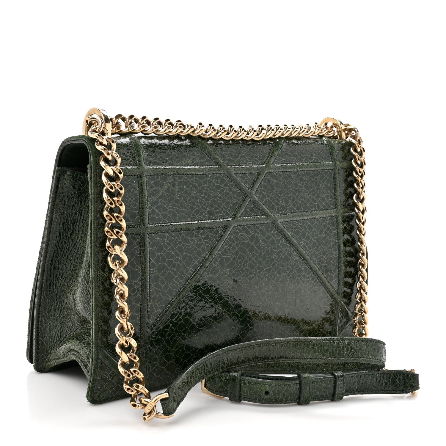 Christian Dior Ceramic Effect Deerskin Large Diorama Flap Bag