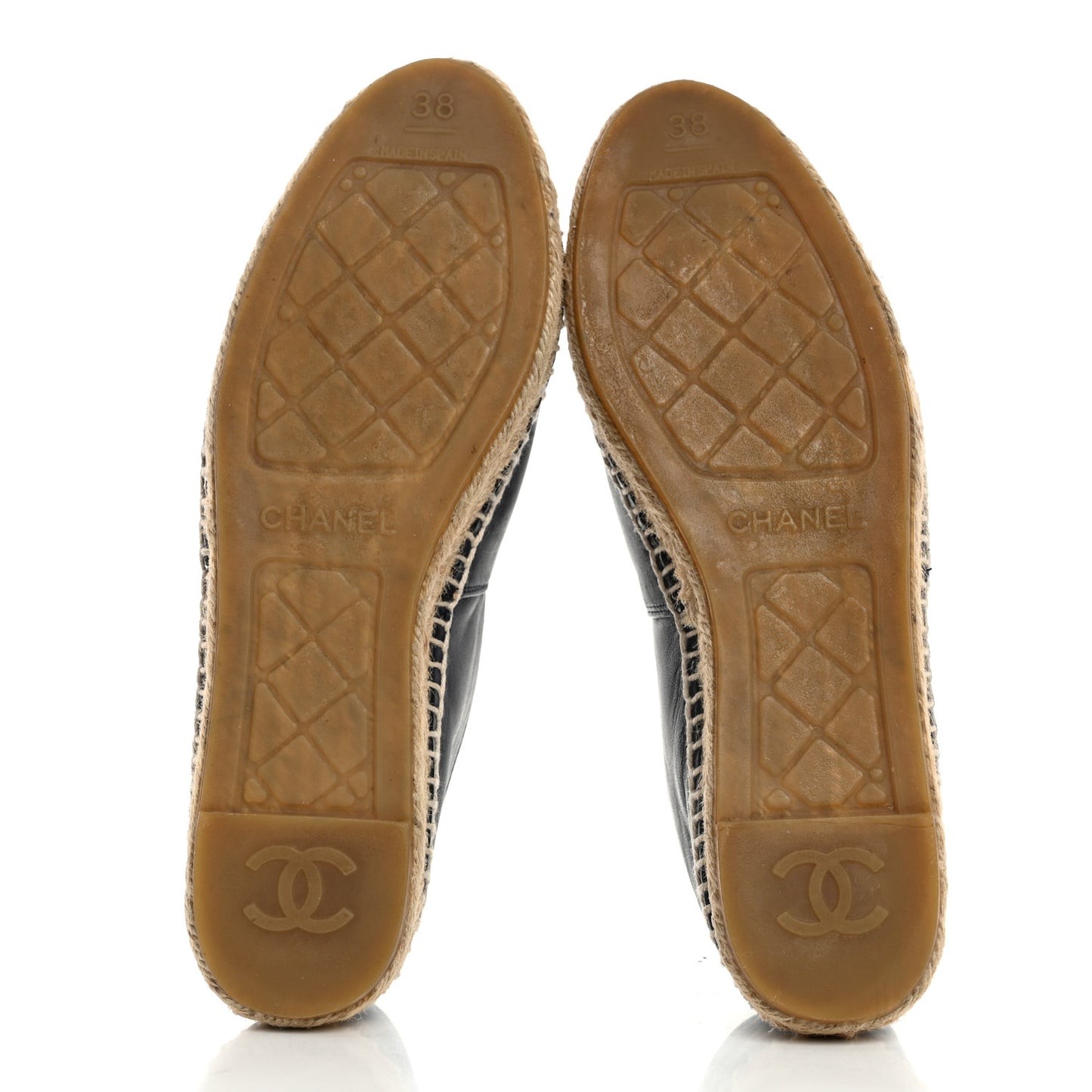 Lambskin CC Espadrilles 38 Navy Black