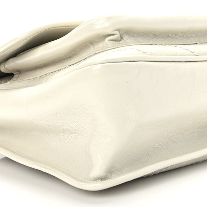 Saint Laurent Crinkled Calfskin Matelasse Monogram Medium Niki Chain Satchel Crema Soft 9 of 9