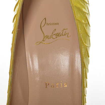 Christian Louboutin Python New Very Prive 120 Pumps 39.5 Yellow 7 of 7