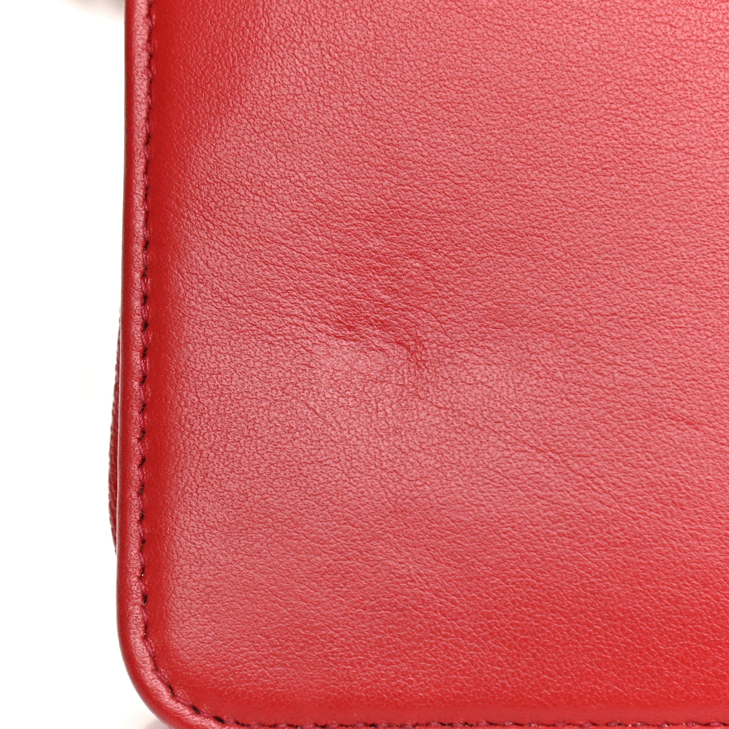 Caviar Quilted Boy Wallet On Chain WOC Red